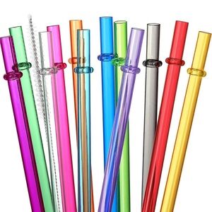 *NEW* 21 Colourful Reusable Straws + 1 Cleaning Brush